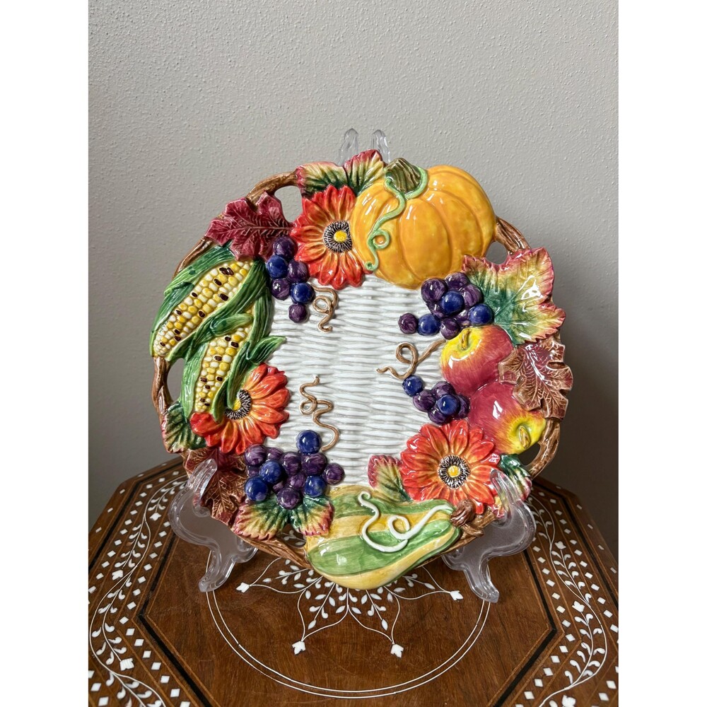 Vintage Fitz And Floyd ‘Autumn Bounty’ Canape Plate